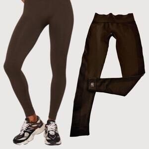 Set Active Sculptflex Leggings Espresso Size M-High Rise Compression
